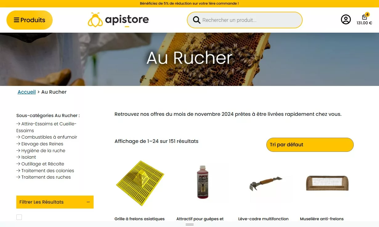 Site web Apistore